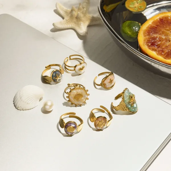 Starfish Adjustable Open Ring - Image 2