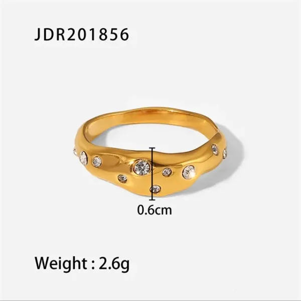 Geometric Gold Color Ring - Image 7