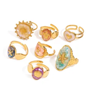 Starfish Adjustable Open Ring