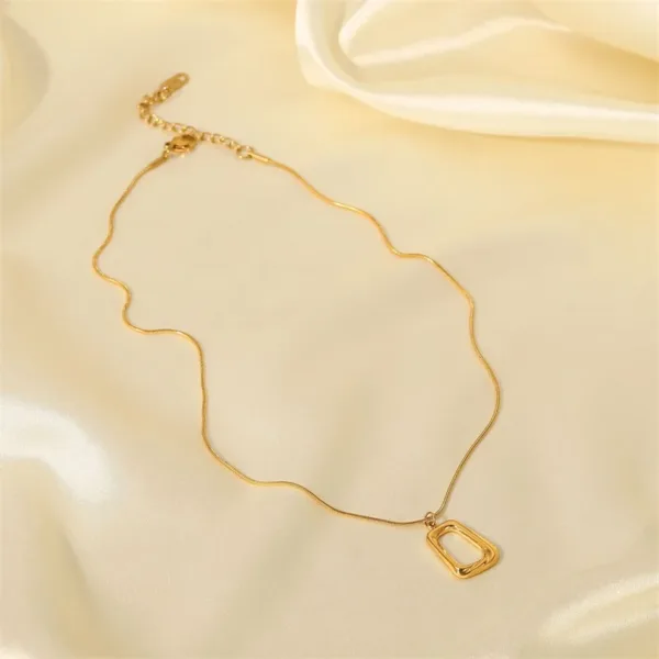 Trendy Geometric Pendant Necklace - Image 5