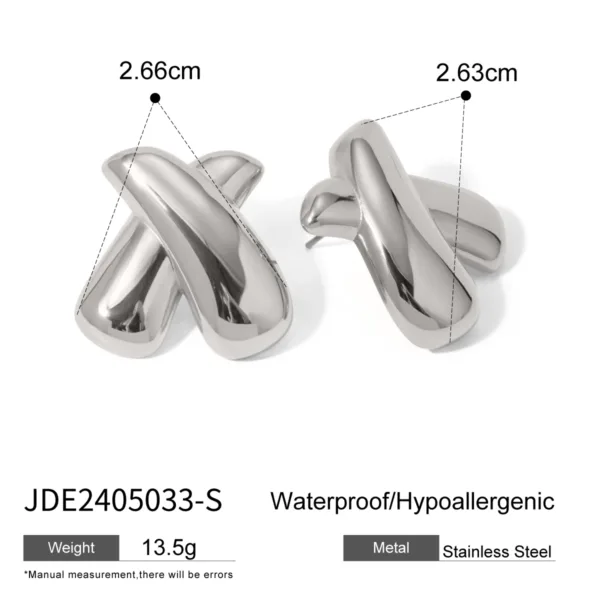 Colorblocked Chubby Stud Earrings - Image 9
