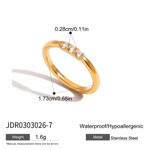Delicate Zirconia Skeleton Ring - Image 10
