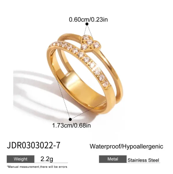 Delicate Zirconia Skeleton Ring - Image 9