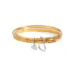 Minimalist Heart Bangle for Women
