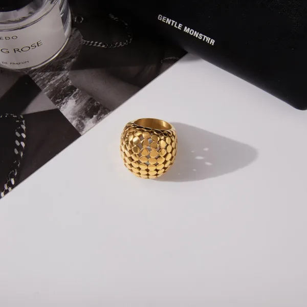 Chunky Hollow Rings for Women - Image 6