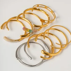 Trendy Geometric Stainless Steel Bangle
