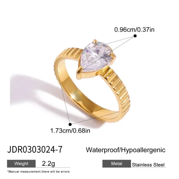 Delicate Zirconia Skeleton Ring - Image 11