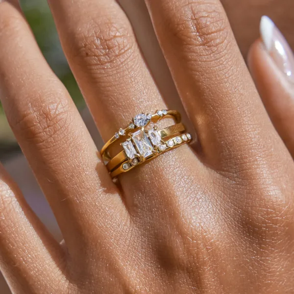 Minimalist Zirconia Stainless Steel Ring - Image 6