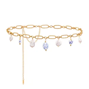 Ceramic Pearl Waist Belly Chain