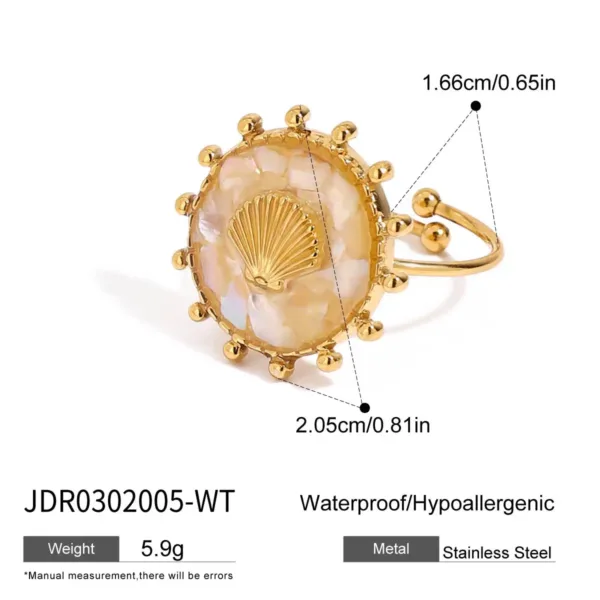 Starfish Adjustable Open Ring - Image 7