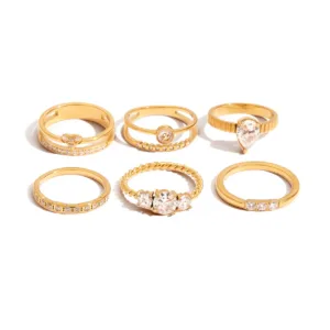 Delicate Zirconia Skeleton Ring