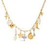 Irregular Pearl Flower Pendant Necklace