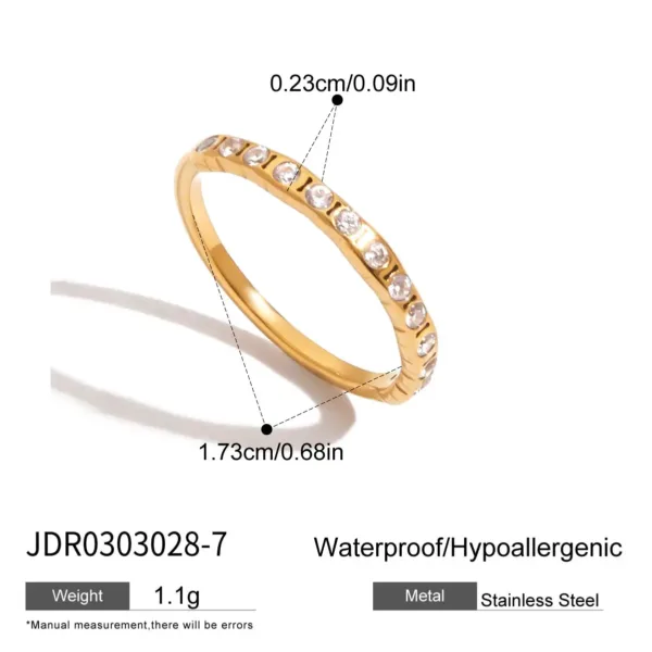 Delicate Zirconia Skeleton Ring - Image 12