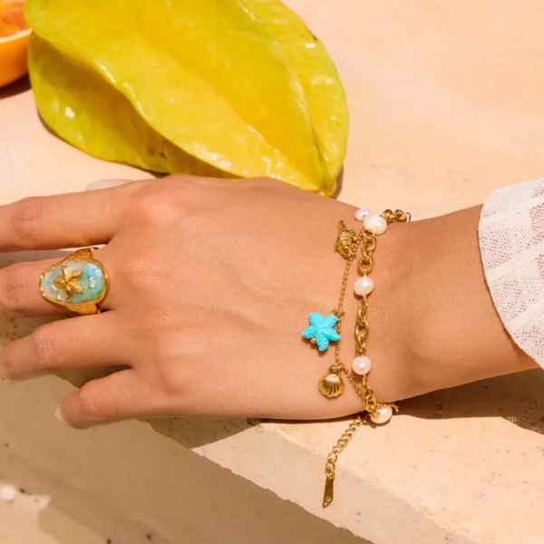 Starfish Adjustable Open Ring - Image 6
