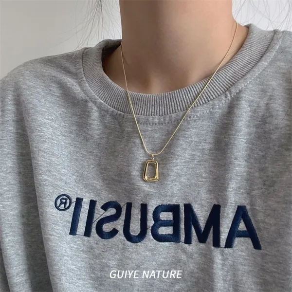 Trendy Geometric Pendant Necklace - Image 6