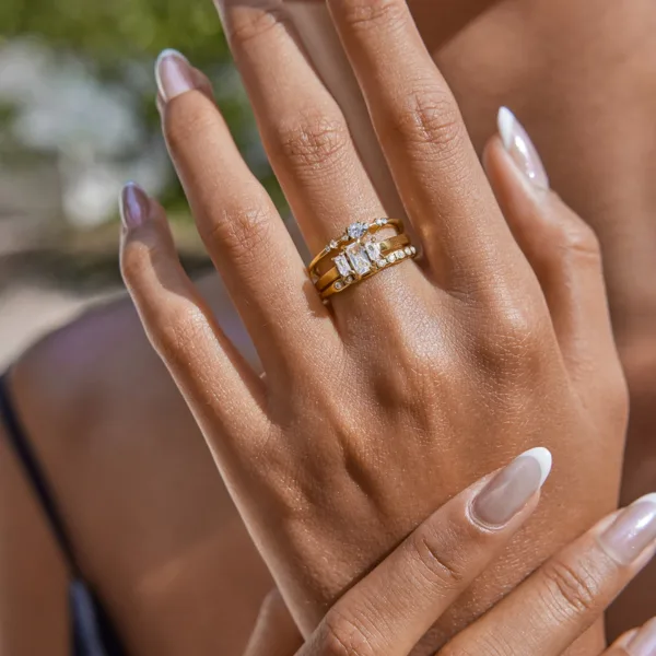 Minimalist Zirconia Stainless Steel Ring - Image 5