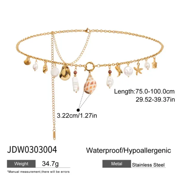 Waterproof Pearl Waist Chain - Image 8