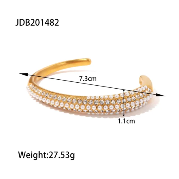 Trendy Geometric Stainless Steel Bangle - Image 12