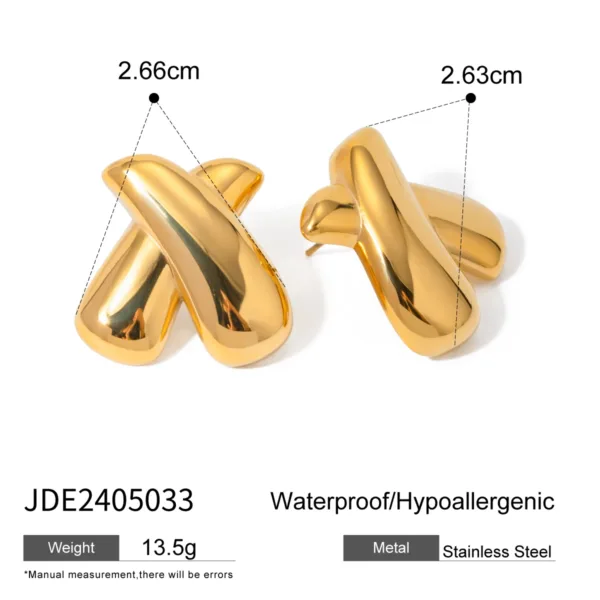 Colorblocked Chubby Stud Earrings - Image 7