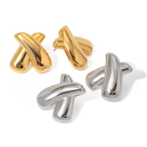 Colorblocked Chubby Stud Earrings