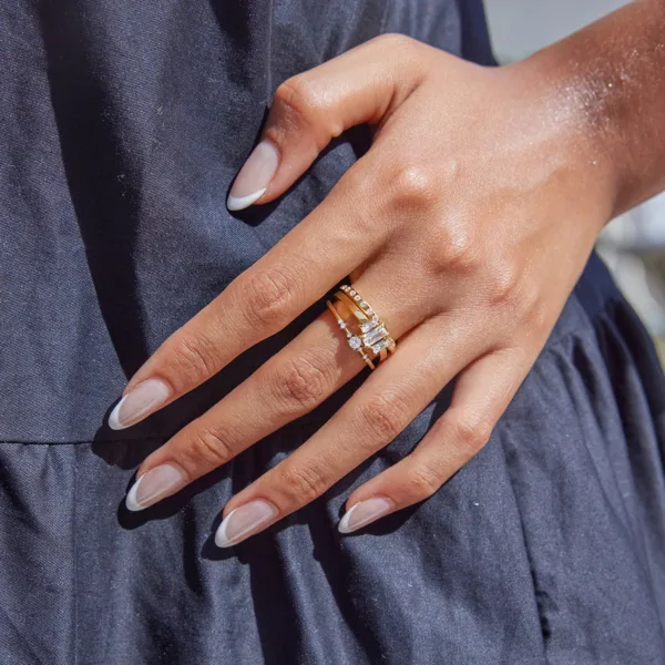 Minimalist Zirconia Stainless Steel Ring - Image 3