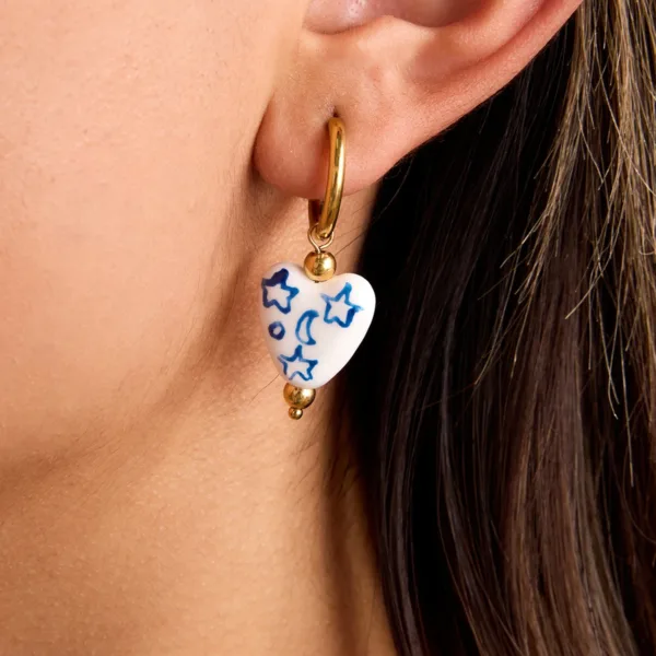 Minimalist Colorful Flower Hoop Earrings - Image 6