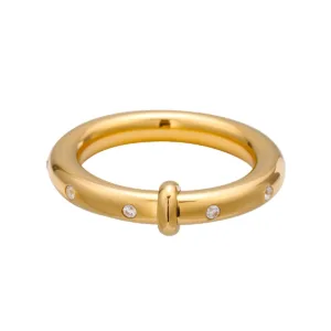 Round Zircon Rhinestone Men's Ring