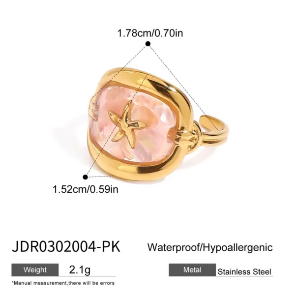 Starfish Adjustable Open Ring - Image 9