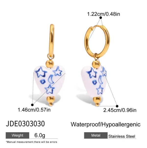 Minimalist Colorful Flower Hoop Earrings - Image 11