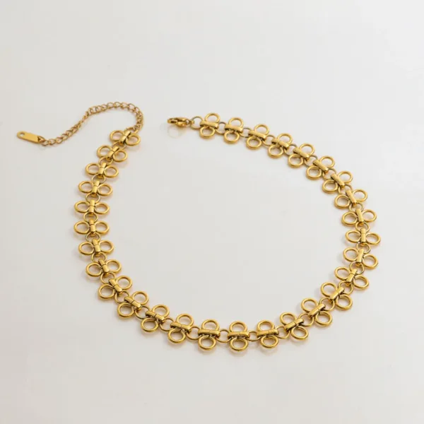 Vintage Round Skeleton Chain Necklace - Image 6