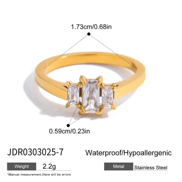 Delicate Zirconia Skeleton Ring - Image 7